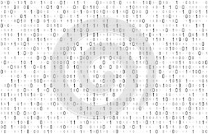 Binary computer code seamless pattern. Matrix background with digits 1.0.