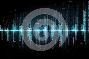 Binary computer matrix code data stream abstract background showing a coding transmission over the global internet network