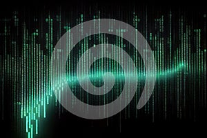 Binary computer matrix code data stream abstract background