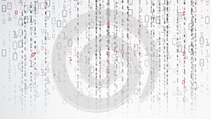 Binary Cyberspace Background. Coding Or Hacker Concept. Matrix Style. Vector Illustration