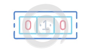 Binary Data Display Icon, Digital Information, vector design Generative AI