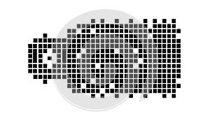 Binary Data Matrix Pixelated Abstract Background Vector, vector design Generative AI