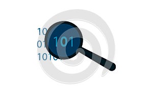 Binary Data Search icon vector, flat design best vector icon