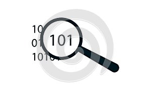 Binary Data Search icon vector, flat design best vector icon