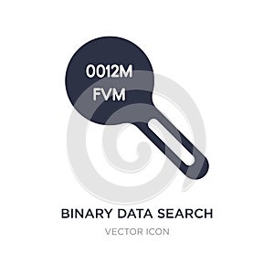 binary data search icon on white background. Simple element illustration from UI concept