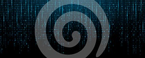 Binary data software programming code background. Random 0 and 1 numbers of program code. Digital big data technology concept.