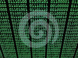 Binary data stream concept, numbers, information - abs