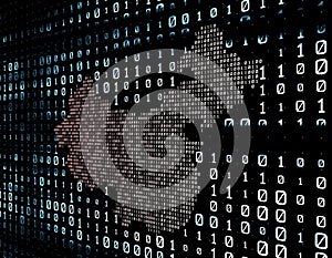 Binary digital array, big data transmission and map of China, programming and intelligent network