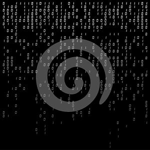 Binary digits falling background, abstract 0,1 wallpaper