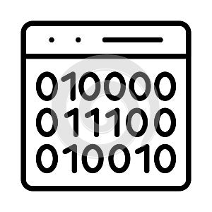 Binary interface Isolated Vector icon which can easily modify or edit