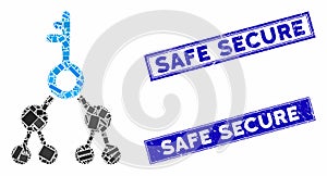 Binary Key Mosaic and Scratched Rectangle Watermarks