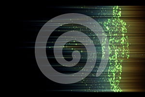 The binary man made of zeros and ones in computing concept