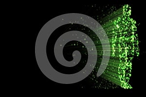 The binary man made of zeros and ones in computing concept