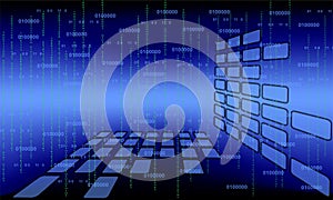 Binary matrix code business background. numbers of the computer matrix. The concept of coding,circuit.