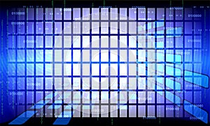 Binary matrix code business background. numbers of the computer matrix. The concept of coding,circuit.