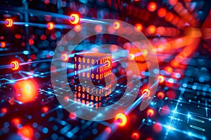 binary numeric data transmission chain of nodes connected in a network form, p2p connection