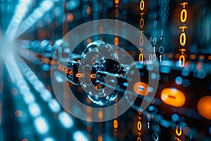 binary numeric data transmission chain of nodes connected in a network form, p2p connection