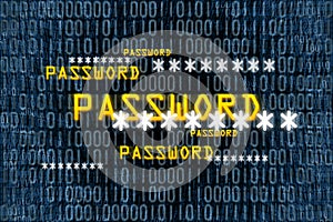 Binary password background photo