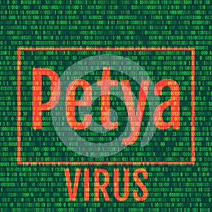 Binary Screen Background, Petya Virus