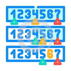 binary search algorithm color icon vector illustration