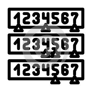 binary search algorithm line icon vector illustration