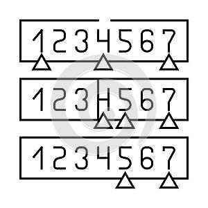 binary search algorithm line icon vector illustration