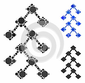 Binary tree Composition Icon of Circles