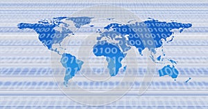 Binary world map