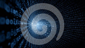 Binary code forming a digital data tunnel