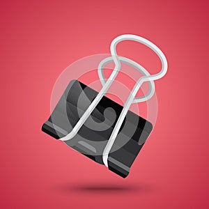 Binder clip. Vector illustration decorative design