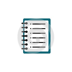 Binder Notebook Flat Icon - Back to school icon