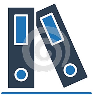 Binders, file folders Isolated Vector Icon can be easily modified or edit