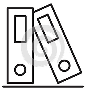 Binders, file folders Isolated Vector Icon can be easily modified or edit