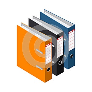 Binders Isometric Icon