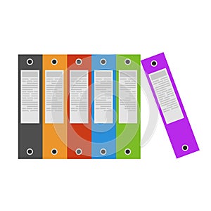 Binders office folder ring icon file vector. Document paper