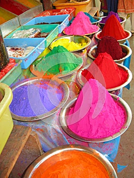Bindi dyes in an Indian Market