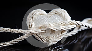 Binding hearts in bonds through white string ceremonies.AI Generated