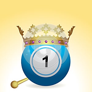 Bingo ball and crown and sceptre photo