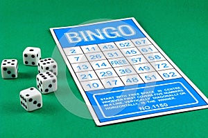 Bingo card risk gamble game