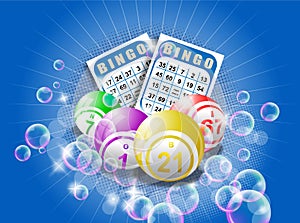 Bingo cards and balls