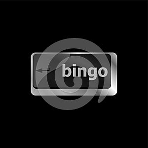 Bingo enter button on computer keyboard keys