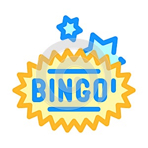 Bingo game color icon vector isolated illustration