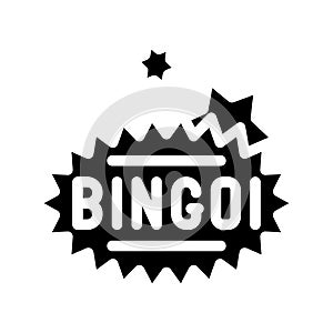 Bingo game glyph icon vector isolated illustration