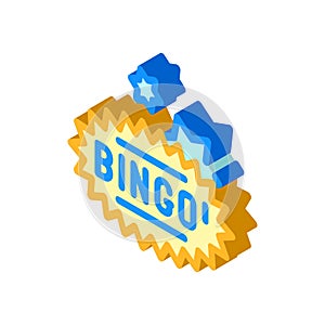 Bingo game isometric icon vector isolated illustration