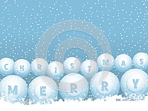 Bingo lottery ball Christmas snowballs