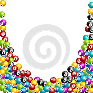 Bingo lottery balls numbers background. Lottery game balls. Lotto winner.