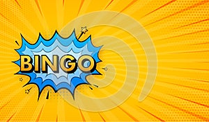 Bingo or Lottery game, card. Big Win. Vector stock illustration.