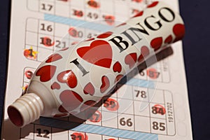 Bingo pen dabber on game book