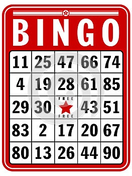 Bingo Score Card