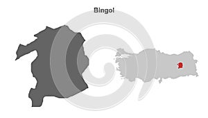 Bingol outline map